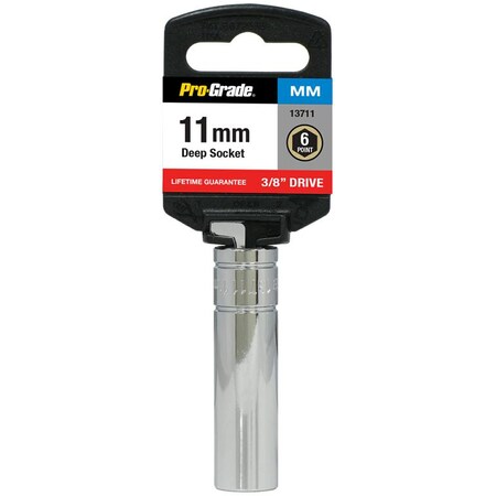 Pro-Grade Tools 3/8" Dr. 6 Pt. Deep 11Mm Socket 13711